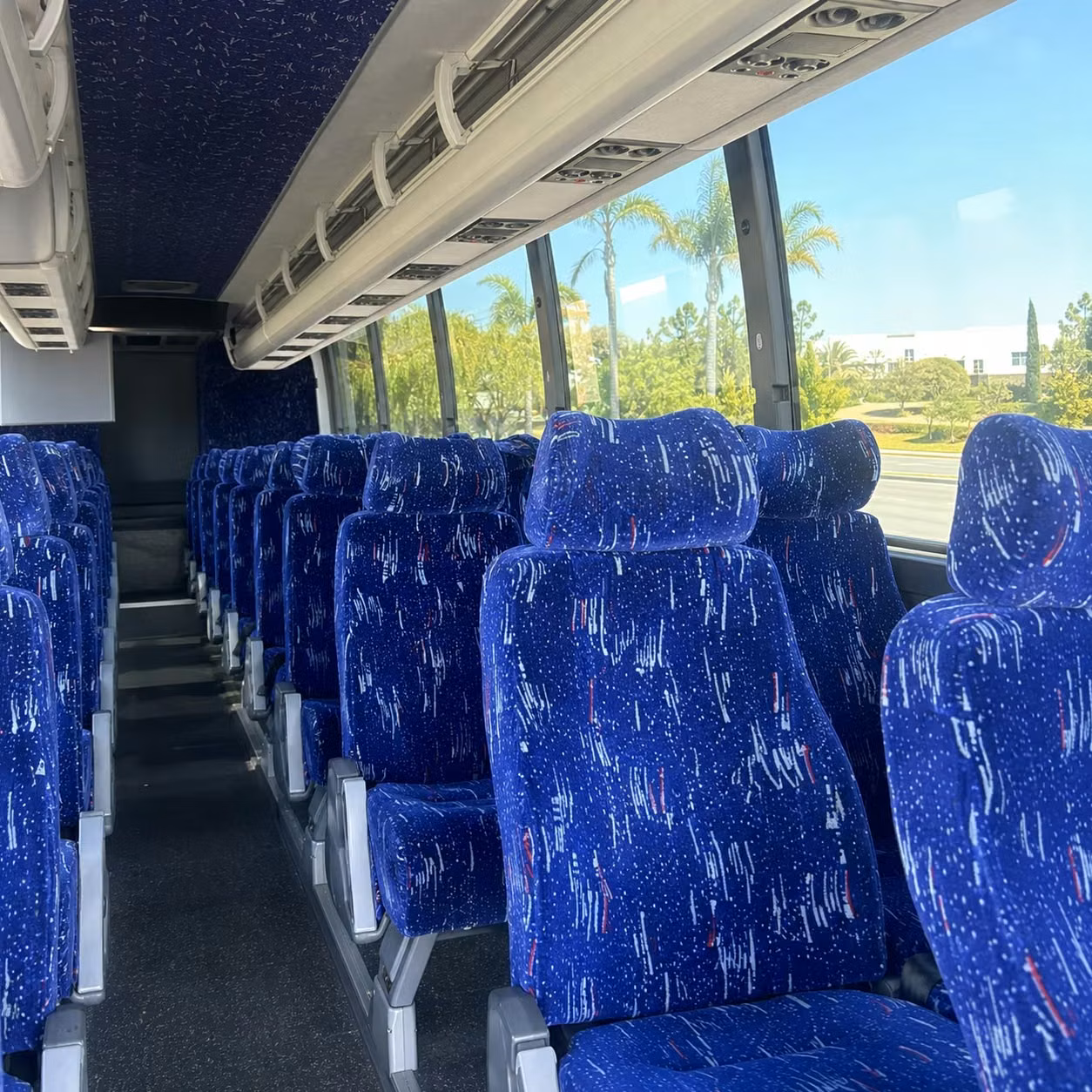 huntington beach charter bus rental interior