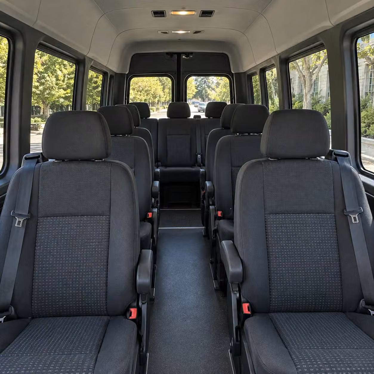 sprinter van with driver inside